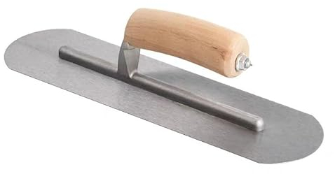 Trowel.Plasterers Cazzuola, strumenti for intonacatura, testa tonda Stampaggio integrato Lama in acciaio al carbonio Manico in legno Cazzuola for intonaco Costruzione Spatola for calcestruzzo Utensile