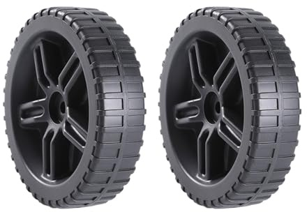 JISADER Roue de barbecue 2x pièces anti-poussière jardin Durable léger diamètre du trou 1cm remplacement de brouette roue universelle 7 pouces