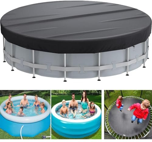 Ytwkafa Telo Copri Piscina Fuori Terra 366, Vasca Idromassaggio E Telo Copertura Piscina, Copertura Piscina Fuori Terra Resistente Impermeabile Antipolvere Con Coulisse E Chiodi A Terra