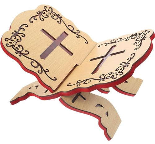Supporto Bibbia Legno Pieghevole 13x9.1 - Porta Libro Sacro Preghiere Corano