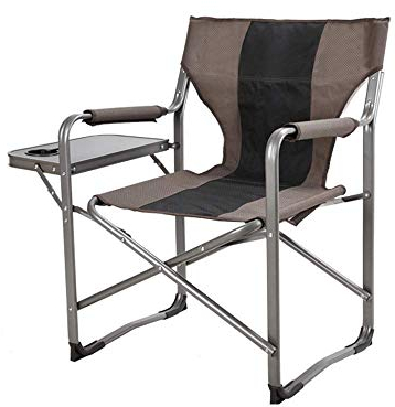 KPERXIS Klappbarer Campingstuhl, tragbarer Regiestuhl, zusammenklappbar, atmungsaktives Mesh, Aluminium, Camping, Angeln, Gartenstuhl, Klappstuhl, Sonnenliege