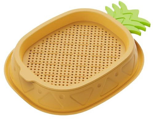 Hydrokultur-Katzengras-Anzuchtbox, Hydrokultur-Katzengras-Pflanzgefäß | Keimschalen für Sprossen | Weizengrastopf im Ananas-Design, erdfreier Pflanzkasten, Bio-Katzengras für den Innenbereich,