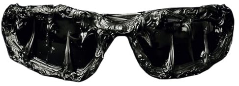 Gothic Sunglasses, UV400 Protection Drip Glue Handmade Sunglasses, Cool Trendy Fashion Eye Wear for Halloween Parties Cosplay