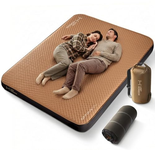 Lost Horizon Air & Foam Camping Mattress, Self-Inflating Sleeping Pad, 4.5 Thick, with Air Pump, Queen