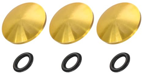 PATIKIL Kamera slutarknapp, 3-pack 10 mm konvex ytslutarknapp ren koppar kameraknapp för Nikon för Fujifilm för Leica DSLR/SLR, guld