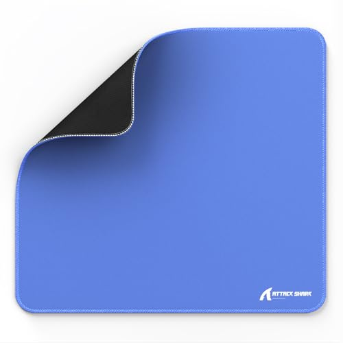 ATTACK SHARK CM02 eSports Gaming Musmatta, Vattenavvisande Beläggning Stor Musmatta, Fin Sandliknande Textur för Exakt Kontroll, Halkfri Bottenbas, Mikrostickade kanter, 450x400x4MM - Blå