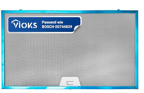 VIOKS metallfettfilter ersättning för Bosch 00744829 506 x 300 mm för avdunsthuvor