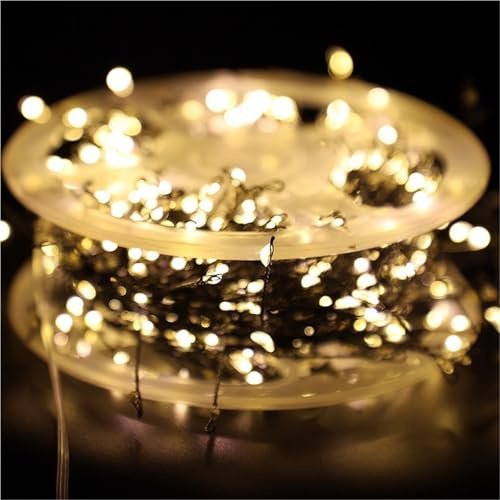 Guirnalda De Luces LED De Alambre De Cobre Con Forma De Petardo For Árbol De Navidad, 88 Modos De Iluminación Navideña, Ideal For Guirnaldas, Chimeneas, Fiestas, Bodas(Warm,3000 Lights-Plug in)