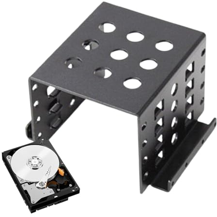 Cadre De Montage pour Les Disques - 2,5 Vērs 3,5 Adaptateur Baie Châssis Aluminium Antichoc | Montage Hďd Ssď pour Ordinateur Pc Portable Bureau Station De Travail Maison