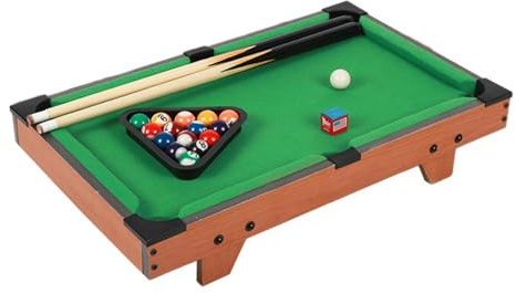 YIXANNX Kreidedreieck Billard Spielzubehörset, passend für Mini Billardtische, für Spieleabende, 1 Satz Kugeln, für Zuhause, Büro oder Schreibtisch, Dreieck