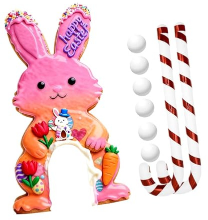 Zxpjkyu 2 Stück Toy Golf Club Set für Kinder Golfschläger Set mit Bällen Aus Holz Und PP Partyspiel mit Bunny Thema Dekoration für Familienfeier Osterparty Wo, Style F