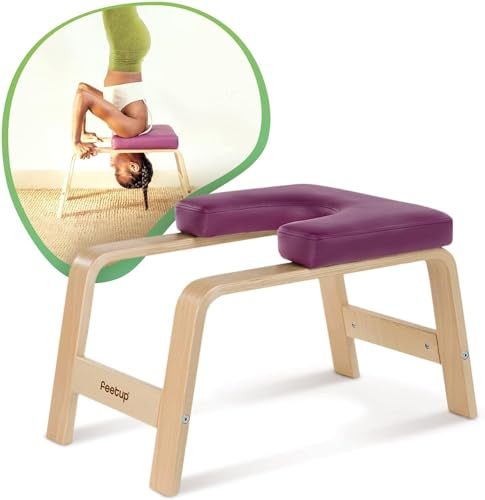 FeetUp Trainer The Original - Yoga kopfstandhocker, Yoga Inversion Bank, Simply and Safely Reverse. Get Fit Relax. Turn Your Yoga Upside Down (Classic, Violet)