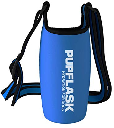 Tuff Pupper PupFlask Isolierter Neopren-Wasserflaschenhalter mit breitem, verstellbarem Schultergurt, ideal für Reisen, Spazierengehen, Wandern