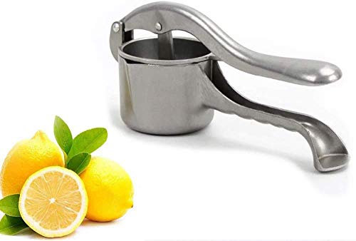 zaizai Exprimidor manual de cítricos Exprimidor de limón y naranja de aluminio Multifunción, plateado
