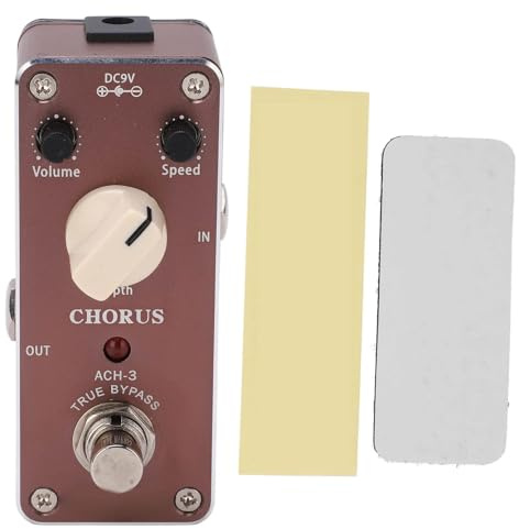 Guitar Pedal, Gitarrenpedal E-Gitarren Effektpedal Metall Gitarren Monoblock Effektpedal mit LED Anzeige und Klettverschluss