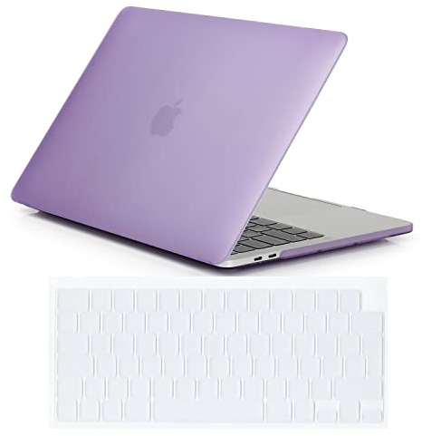 Se7enline Compatible with Best MacBook Pro Case 16 inch 2021 2022 M4 M3 M2 M1 A2485 A2779 A2991 A3403 Matte Laptop Protective Hard Shell Case with Keyboard Cover skin(EU Layout),Light Purple