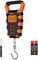 ORIA Digital Fishing Scale, 110lb/50kg Electronic Weighing Scale Luggage Scale with Ruler, Max Fishing Postal Hanging Hook Scale with Measuring Tape, Backlit LCD Display (Batteries Included) -Orange