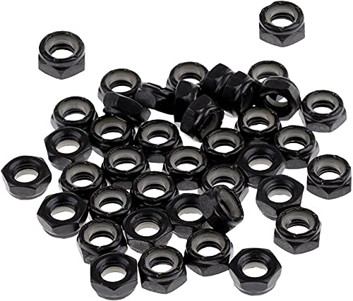 Hundnsney 50 StüCk Robuste Skateboard Longboard Achsen Achs Muttern Hardware Schwarz Skateboard Achsen Achsen Muttern