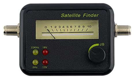 DollaTek Satellite Finder Tool with LCD Display – High Sensitivity Signal Meter for HD-Compatible Digital Satellite Systems, Built-in Buzzer, 0/22KHz, 13/18V Indicator