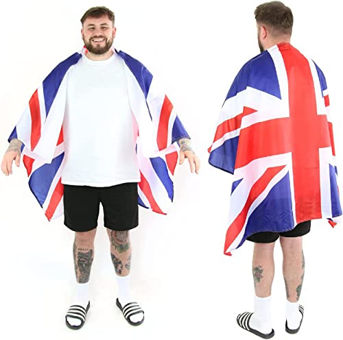 5ft x3ft Union Jack Flag Wearable Body Sleeve Flag Britain National VE Day Celebration British Sports Fan Street Party Pub Decorations