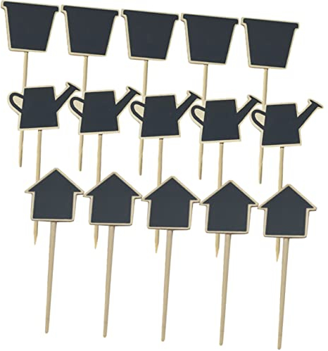 Hohopeti 30stücke Kreidetafelschilder Mit Ständer Kreidetafel-schilder Für Lebensmittel Und Blumentöpfe Kleine Tafeln Zum Beschriften Zahnstocher Haus Blumenglas