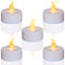 TEECOO Bougies chauffe-plat LED : bougies sans flamme vacillantes à piles, jaune chaud, décoration pour fête, Halloween, festivals, mariages, etc
