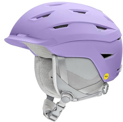 Smith Liberty Helm für Damen - Erwachsene Schneesporthelm mit MIPS-Technologie + Zonale Koroyd-Abdeckung - Leichter Schutz beim Skifahren & Snowboarden - Matt Peri Dust, Medium