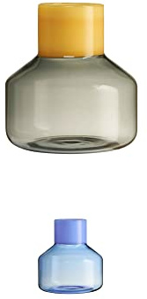 Design Letters Großzügig Vase aus Borosilikatglas | Vasen für Tischdeko | Vase Glas Entworfen in Dänemark | Modern Deko vase für Zuhause, Büro, Tischdekoration | Klar Vase 14 cm