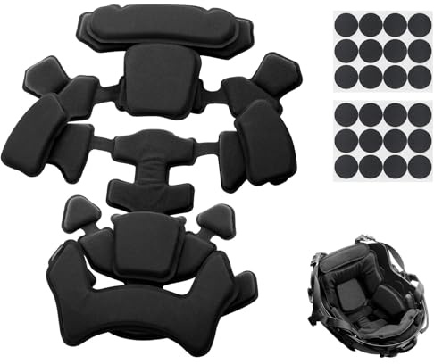 Qavctw Airsoft Taktische Helm Pads Interner Ersatz Memory Foam Pad Fahrrad Helm Zubehör für ACH/Mich/IBH/PASGT/USMC/Airsoft