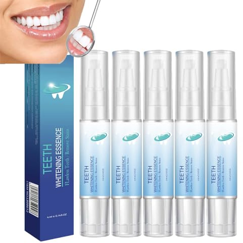 Essenz zur Zahnaufhellung, Zahnweiß-Essenz-Stift,Zahnaufhellungs-Gel,Zahnfleisch-Therapie-Gel,Zahnfleisch-Reparatur-Behandlung Gel,Intensive Fleckenentfernung Zähne reduzieren Vergilbung (5PCS)