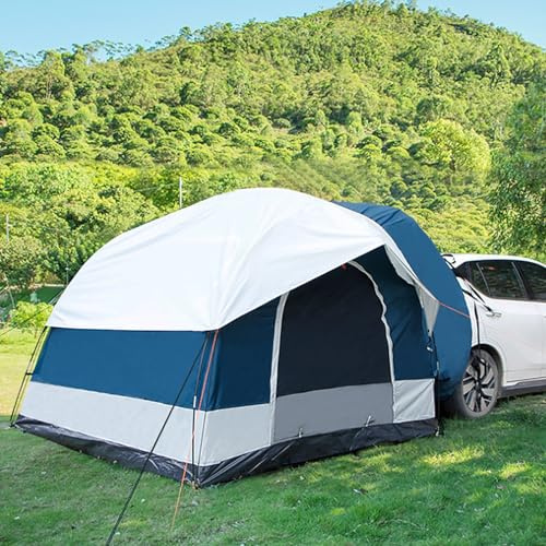 JCSRYD SUV Tailgate Tent for Camping, 8.2 * 8.2 * 6.5 ft, Universal Car Tent With 4-Person Sleeping Capacity for Van/MPV/CUV