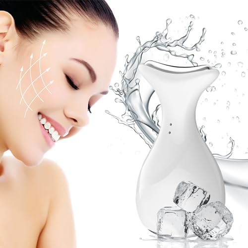 Sonnorel Gesichtshautpflege-Werkzeuge für Frauen Gesicht Augen, Edelstahl Gesicht Schönheit Cryo Sticks für Mädchen Damen, kühlende kalte Rolle mit Anheben und Festziehen