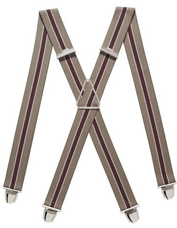 Pierrot Bretelle Uomo Larghe Vintage - Clip molto forti Regolabili Fino A 130cm - Bretelle Uomo Eleganti Artigianali Garantite A Vita