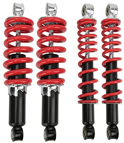 4 Stück Stoßdämpfer Vorne und Hinten 250 Mm Verstellbar für 50 125 für Dirt Pit Bike ATV Go Kart Stoßdämpfer Vorne Hinten Stoßdämpfer mit Feder Motorrad Stoßdämpfer