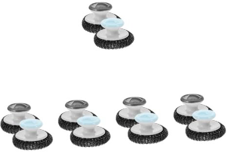 Healeved 10piezas Estropajos De Cocina De Acero Inoxidable Cepillos Para Limpiar Platos y Sartenes Diseño Ergonómico y Resistente Para Utensilios De Acero y Fundido