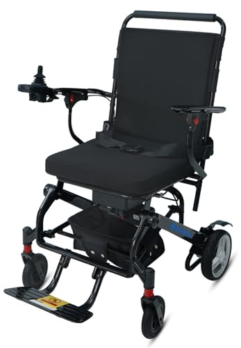 RehabRolls 15KG Ultraleichte Rollstuhl Elektrisch Faltbar Leicht 15KM,Elektrischer Rollstuhl bis 120KG,Outdoor Elektrorollstuhl,Airline genehmigt,Leicht zu transportieren