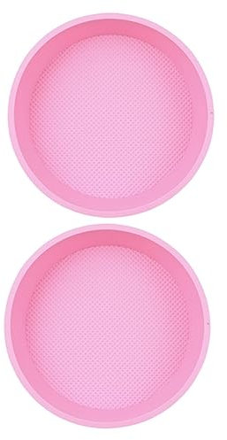 MOLUCKFU 2piezas Molde De Silicona Redondo Para Pasteles Molde Tarta Desmontable Fácil De Usar y Limpiar