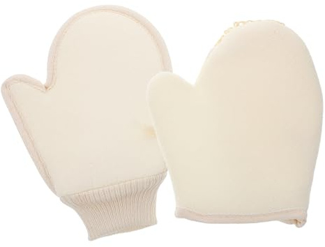 minkissy 2 Stück Peelinghandschuhe Körper Und Gesichtshandschuhe Sisal Und Baumwollmischung Vollhandabdeckung Für Dusche Und Bad Spa Badehandschuhe Zum Natürlichen Hautpeeling