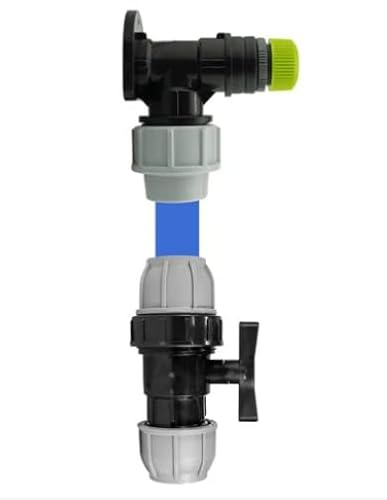 Wall Flange Kit 25mm MDPE Set Connectors - Designed for Secure and efficient Connections with 25mm MDPE Pipes. (25mm MDPE Valve + Direct Hose Connector)