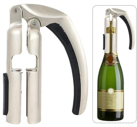 Ouvre-bouteille de champagne, extracteur de liège de vin mousseux, tire-bouchon de champagne, ouvre-bouteille pour décapsuleur de vin mousseux (argent)