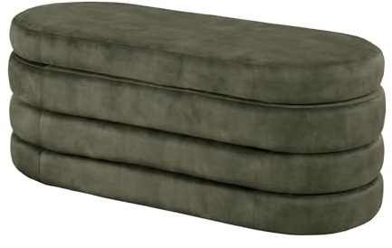 Riess Ambiente Extravagante Polsterbank Vogue - 115cm - grün - Samt Sitzbank mit Stauraum modern Schlafzimmer Flur