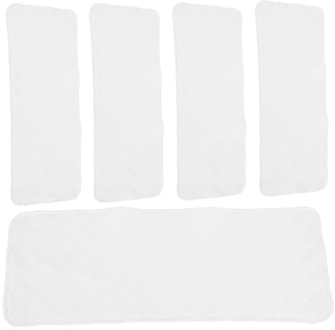 Paños de Lavado para Bebés Blancos de 3 Niveles Algodón 5 Piezas | Suaves y Absorbentes, para Recién Nacidos y Bebés, Formato Práctico de Cinco Unidades