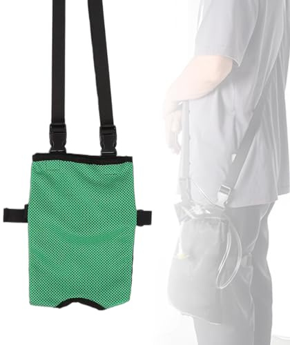 Cyberwork Katheterbeutel - Urinflaschen mit Halterung,Beinbeutelhalter,Taschen für Urinbeutel,Katheterbeutel mit Ventil,Urindrainagehalter mit verstellbarem Riemen und unsichtbarem Schlitz (Grün)
