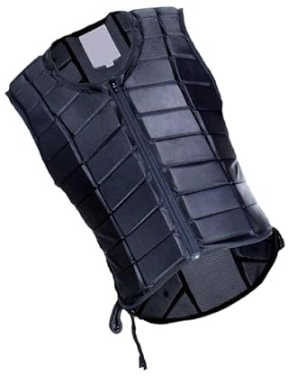 Tdoutop Gilet de Protection Rembourré pour L'équitation, Unisexe, avec Absorption des Chocs.
