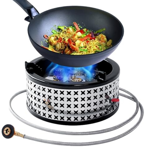 Piano Cottura Esterno,Bruciatore 15800w BTU - Fornello da Zaino per Escursionismo e Trekking,per Escursionismo Hiking Trekking Outdoor Picnic Barbecue e Cucina all'Aperto