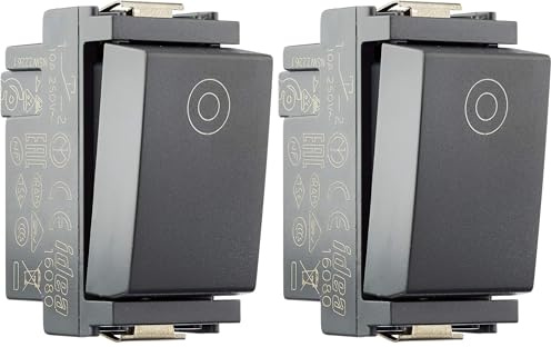 Vimar 0R16080 Pulsante 1P No 10A Generico, Grigio (Confezione da 2)