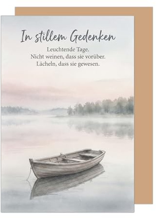 Edition Seidel Premium Trauerkarte mit Umschlag. Beileidskarte Kondolenzkarte Karte Klappkarte Spruch In stillem Gedenken Mitgefühl Erinnerung Anteilnahme Zuversicht Trost Hoffnung Kraft (T1239 SW026)