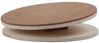 Dehner Kleintierzubehör Laufteller Korky, Ø 25 cm, Holz, natur