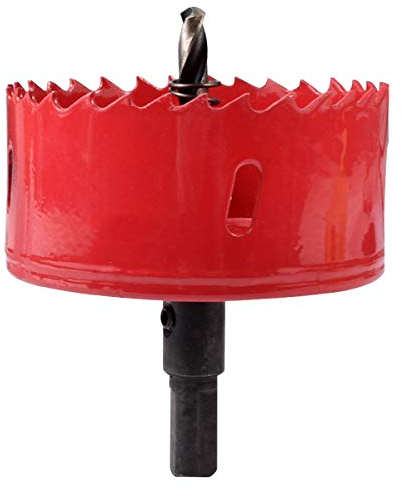 KATUR Sega a tazza bimetallica Punta da trapano 120 mm, M42 HSS Set di apri fori con perno per metallo, legno, plastica, compensato, tubi, fibra di legno