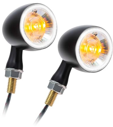 Universal Motorrad LED Blinker- Positionsleuchte Bullet 1000 PL weiß E-geprüft Paar (2Stück)